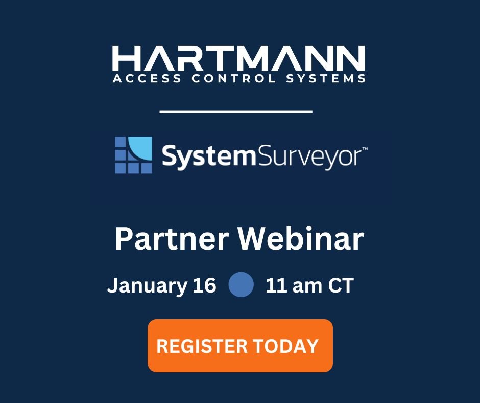 System Surveyor (@systemsurveyor) on Twitter photo Join System Surveyor and <a href="/HartmannControl/">Hartmann Controls</a> next week to learn how to seamlessly integrate Hartmann's advanced access control devices into your security system designs.
When: January 16 at 11 am CT
Where: Register online at hubs.la/Q031VJKn0
#SecurityDesign #AccessControl Join System Surveyor and <a href="/HartmannControl/">Hartmann Controls</a> next week to learn how to seamlessly integrate Hartmann's advanced access control devices into your security system designs.
When: January 16 at 11 am CT
Where: Register online at hubs.la/Q031VJKn0
#SecurityDesign #AccessControl
