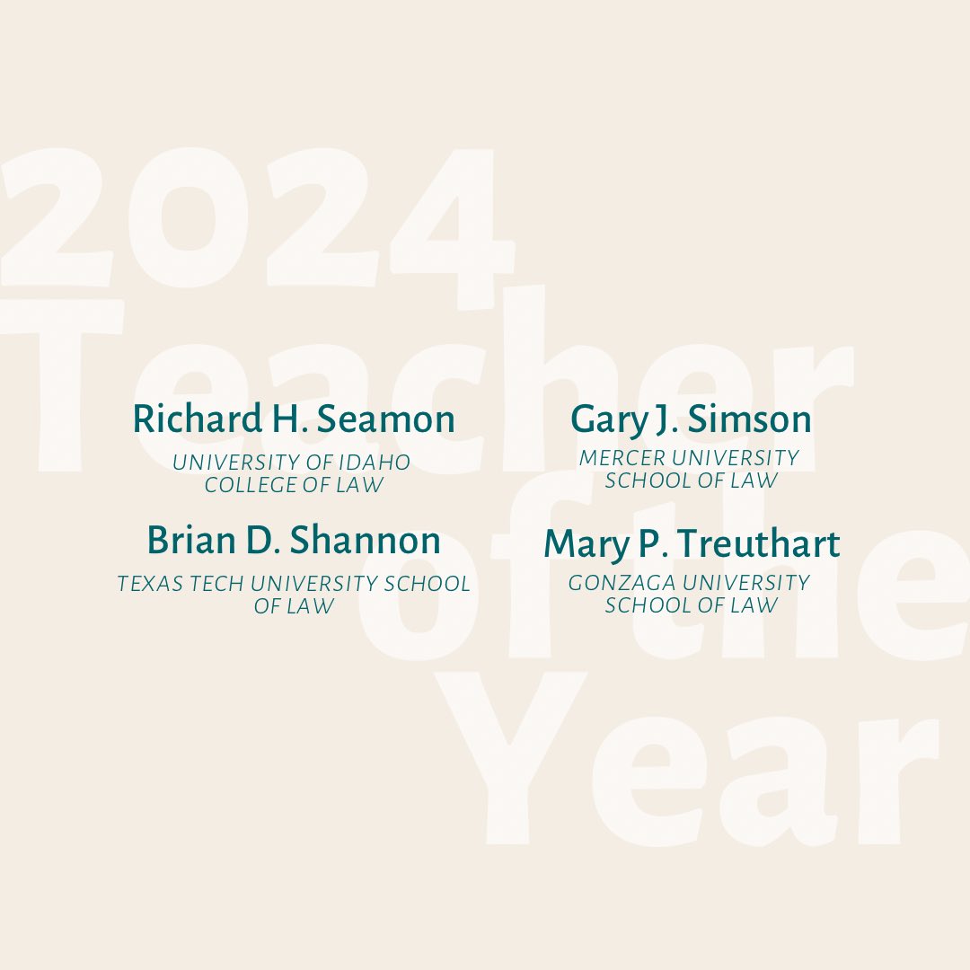 CAPBooks's tweet photo. Carolina Academic Press wishes to honor their authors recognized as #2024TeacheroftheYear for their law schools! 🏆
#AALS #AALS2025 #LawProfessor #LawConference #Education https://t.co/5XHZlKy3lR