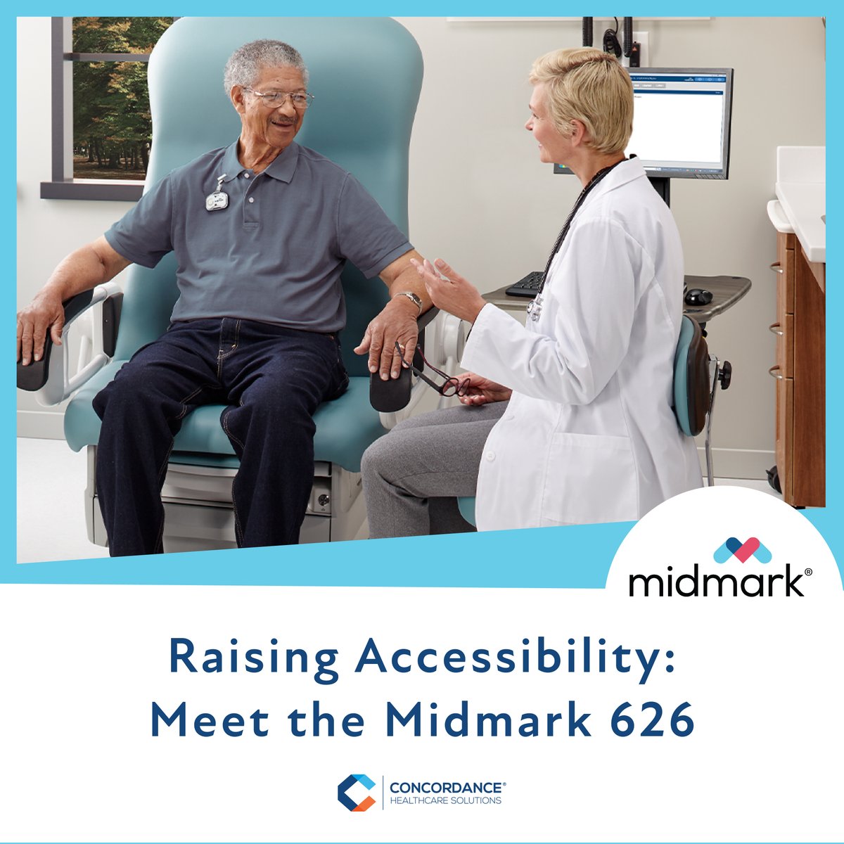 The Midmark 626 Exam Chair improves patient accessibility &amp; caregiver safety:

✅ 15.5” low seat height
✅ Ergonomic adjustability
✅ Meets 2024 US standards

🔗 hubs.li/Q031J50n0
#MMCAP #PatientAccessibility