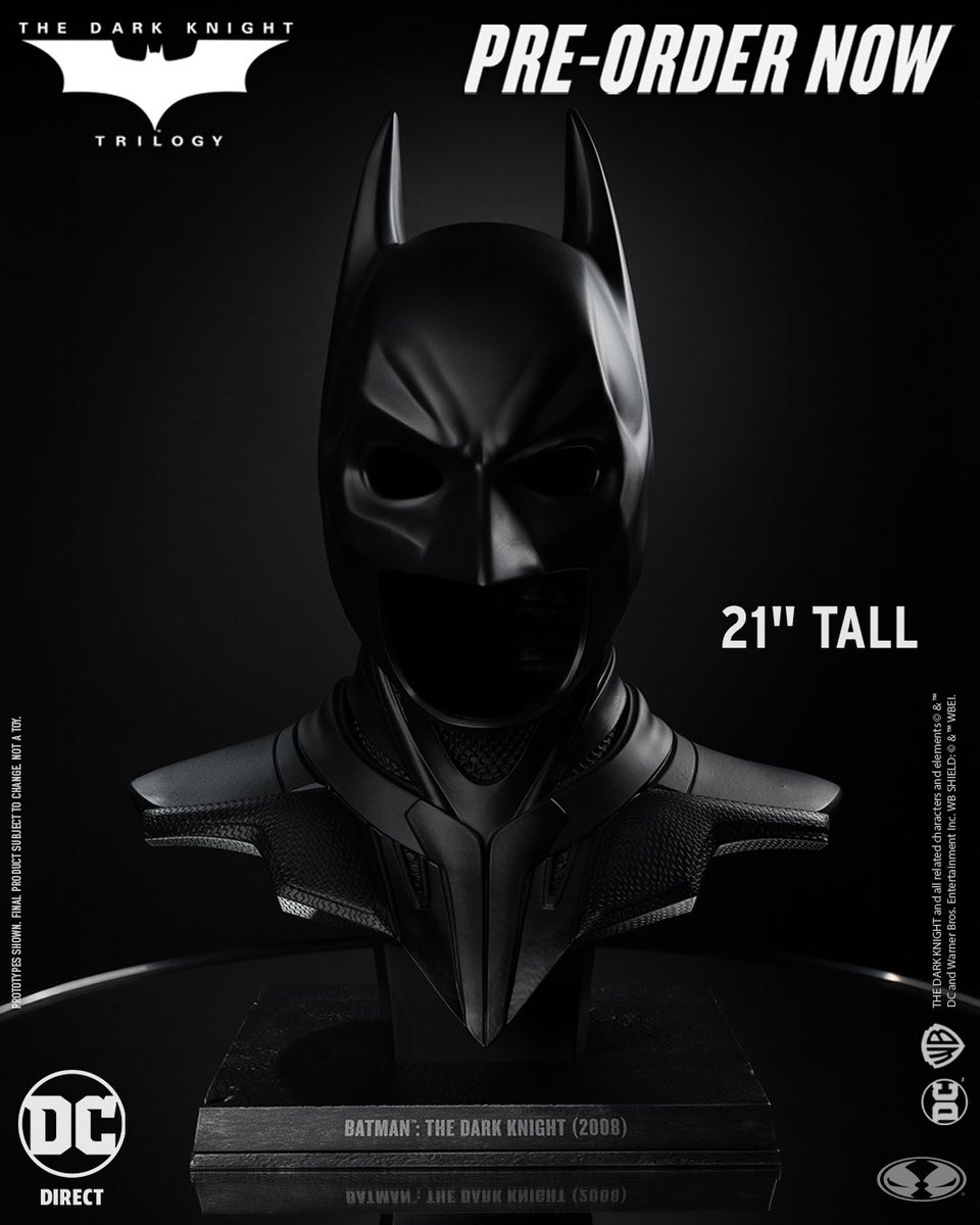 TheeUncleJerry's tweet image. Batman™ 1:1 Scale Cowl Replica based on The Dark Knight™ is available for pre-order NOW at select retailers below!

Amazon: amzn.to/3WbPrwK

Ent. Earth: ee.toys/GT9HJ7

Stands approximately 21" TALL and includes a display stand.

#McFarlaneToys #DCDirect