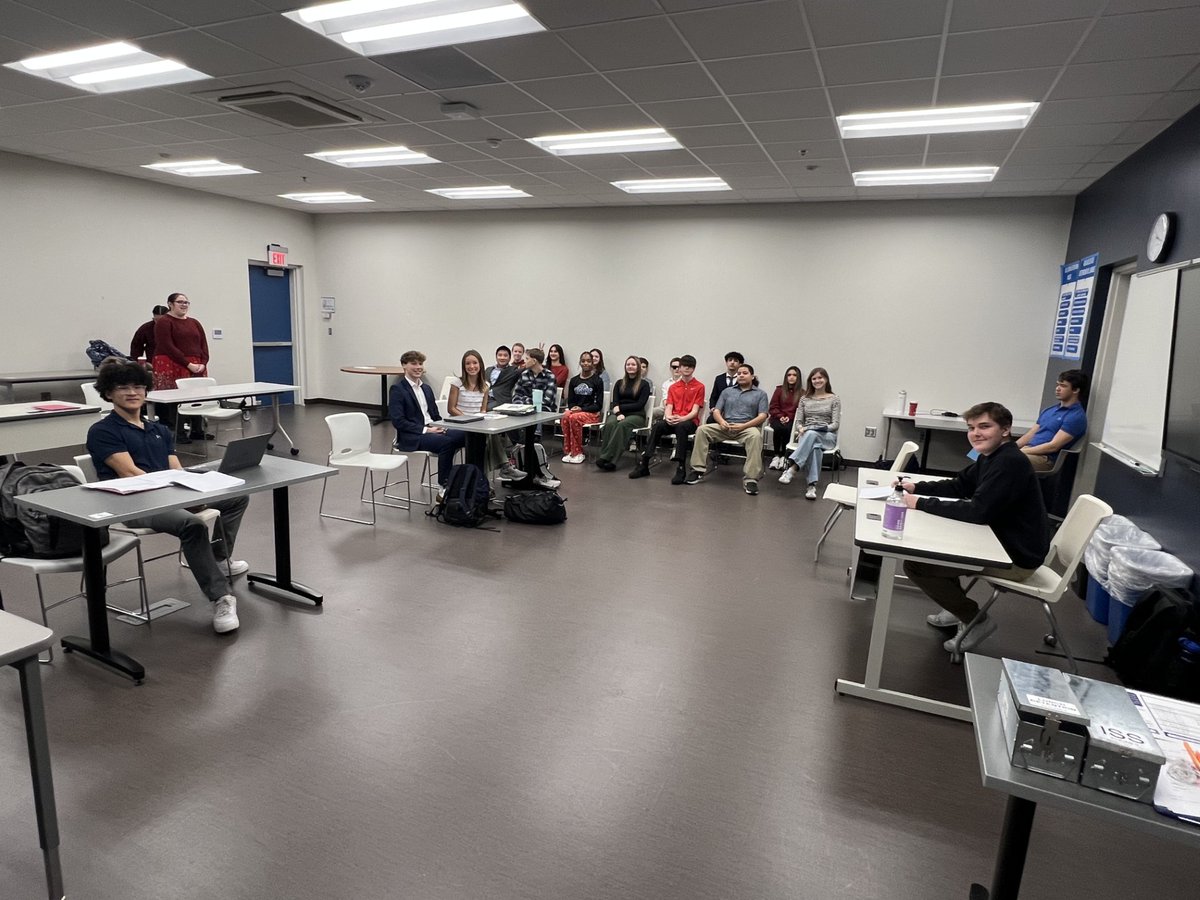 Students from <a href="/OlatheWestOwls/">Olathe West High</a> <a href="/OTMSTigerPride/">Oregon Trail Middle School</a> and <a href="/mtms_wolves/">MTMS Timberwolves</a> holding their first combinded Youth Court hearing! Students served as attorneys, jury members, judge and bailff. A great way to serve the community. Thank you, Ms. Boyd, Mr. Carlson and Mr. Kuchar for your support!