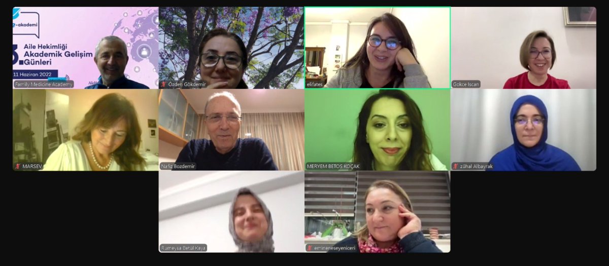 Saygıdeğer hocalarım,
8. E-akademi, "Bilimsel Makale Hakem Değerlendirmeleri Oturumu" ile başladı.

Tüm hocalarımıza çok teşekkür ederiz.
ailehekimligiakademisi.org/.../0/davet.ht…
Aile Hekimliği Akademik Gelişim Günleri’nde yer alan oturumlar küçük grup tartışmaları şeklinde gerçekleşmektedir.