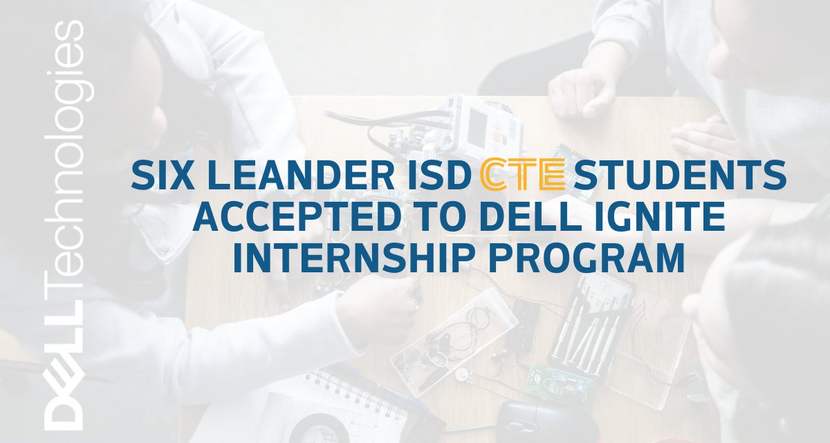 Leander CTE (@leandercte) on Twitter photo 🎉 Six talented <a href="/LeanderISD/">Leander ISD</a> students are among just 21 selected for the prestigious Dell IGNITE High School Internship Program!
Thank you, <a href="/DellTech/">Dell Technologies</a>, for investing in high school CTE students and empowering the next generation of STEM leaders. 🚀👏
#DellIGNITE #FutureInnovators 🎉 Six talented <a href="/LeanderISD/">Leander ISD</a> students are among just 21 selected for the prestigious Dell IGNITE High School Internship Program!
Thank you, <a href="/DellTech/">Dell Technologies</a>, for investing in high school CTE students and empowering the next generation of STEM leaders. 🚀👏
#DellIGNITE #FutureInnovators