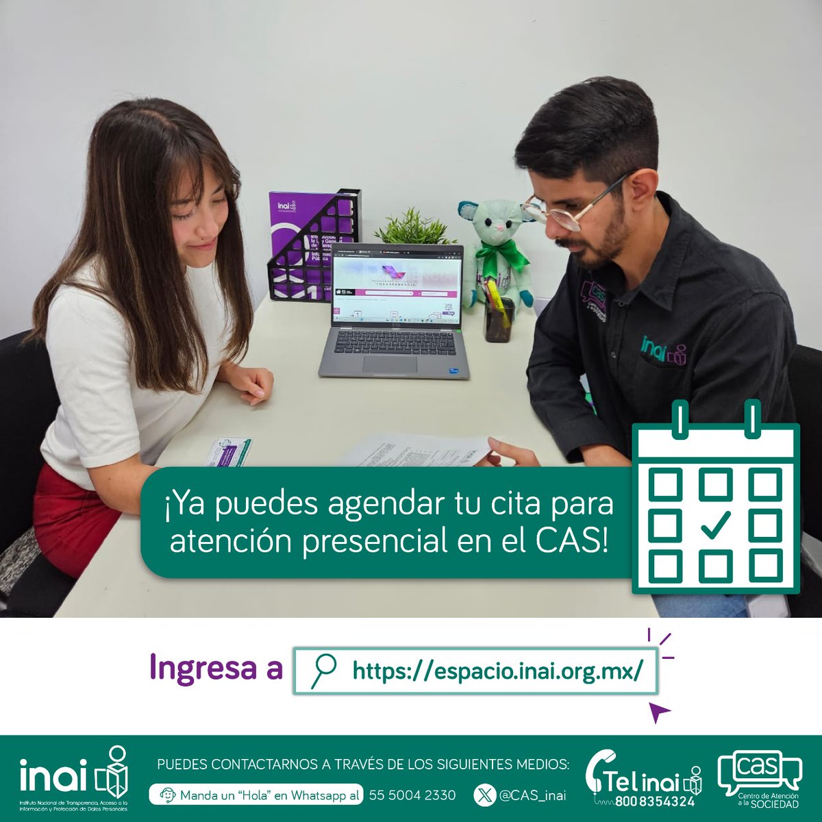 cas_inai's tweet photo. 🔊🔊#LoTienesQueSaber

Punto 6️⃣ de nuestro decálogo:

“Porque el tiempo de todos vale oro, lo valoro” ⌚

Te informamos que contamos con un sistema de citas para las orientaciones que brindamos en nuestras oficinas 🏢

👉🏼 Agenda en: https://t.co/aAz55GpNZL 👈🏾

#LindoDía https://t.co/o8O0QFRYEv