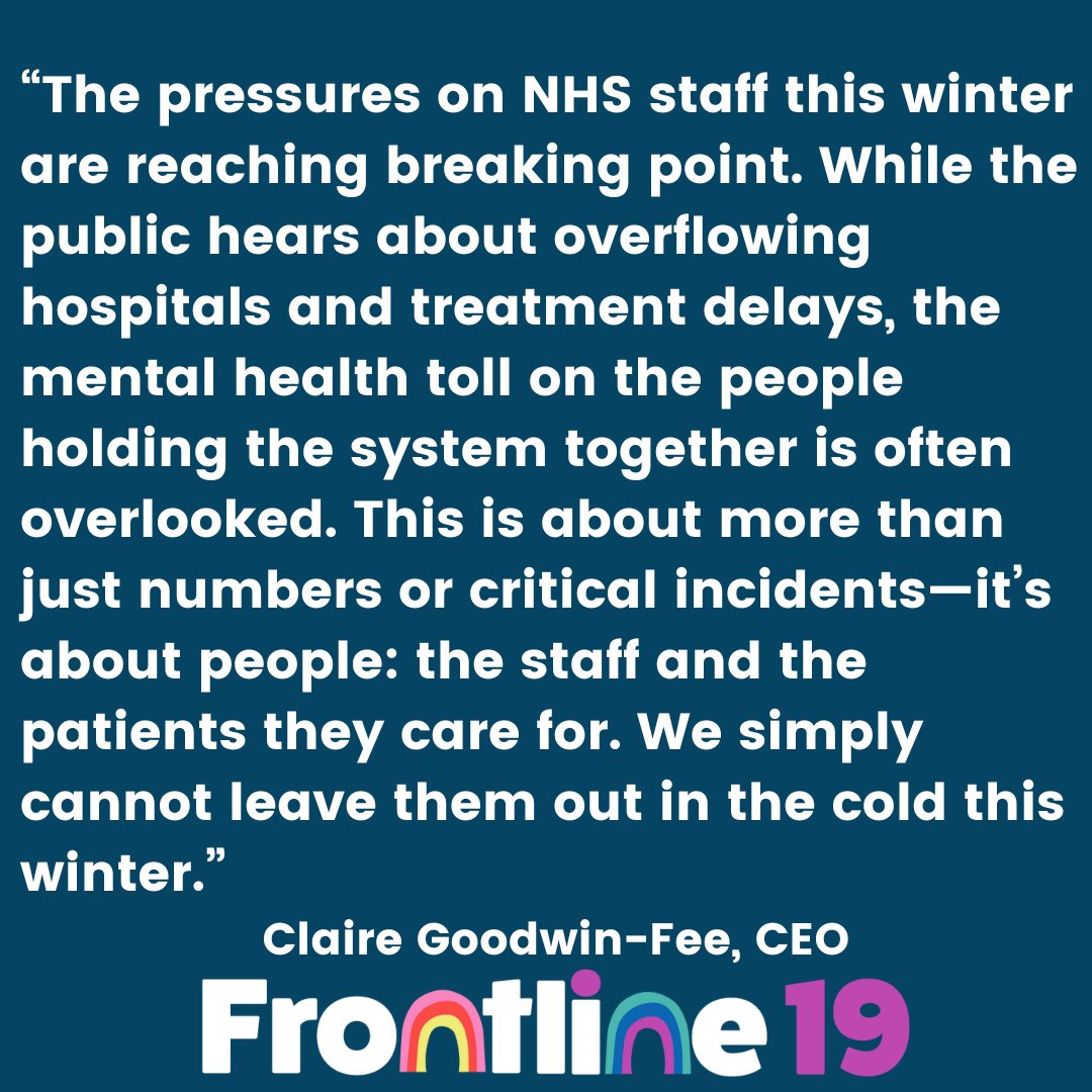 🚨 20 hospitals in England have declared critical incidents so far—and it’s only the start of the January.
Several ambulance services have also raised the alarm.

Please know that we're here to support any frontline NHS staff who need it with free, qualified counselling and