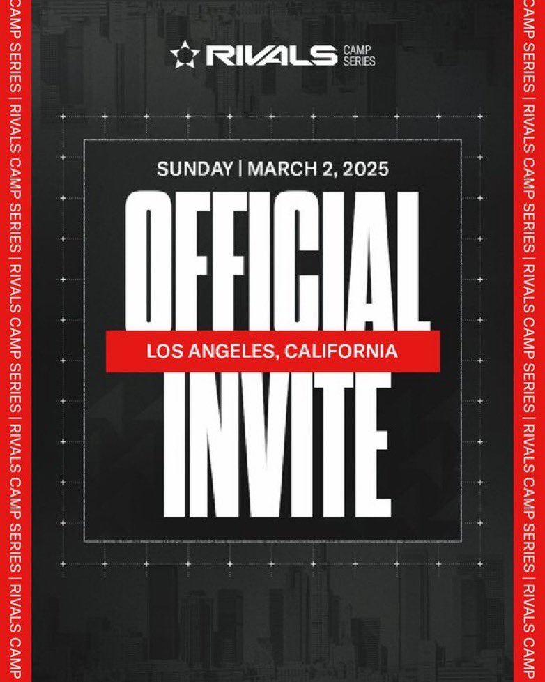Hamisi Juma (@13imtoofast) on Twitter photo Blessed to be invited to the <a href="/RivalsCamp/">Rivals Camp Series</a> 2025 camp in LA🤲🏾<a href="/Coach_Wiz3/">Coach Wiz</a> <a href="/Rivals/">Rivals</a> <a href="/MG_Underwood/">Coach Mike Underwood</a> Blessed to be invited to the <a href="/RivalsCamp/">Rivals Camp Series</a> 2025 camp in LA🤲🏾<a href="/Coach_Wiz3/">Coach Wiz</a> <a href="/Rivals/">Rivals</a> <a href="/MG_Underwood/">Coach Mike Underwood</a>