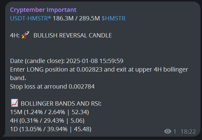 CryptemberBot's tweet photo. π₯Cryptember Important Updateπ₯
Just bought some $HMSTR via #Cryptember and made 90$.
Look at the notification given from our bot:
π Your HMSTR position on SPOT is 7.12% (+89.38 USD) UP! (24H: +11.42%, BTC 24H: +5.88%)
Screenshots below show the indicators given by our Cryptember Important channel. π€
You can check our product here: https://t.co/od5xLZIazz