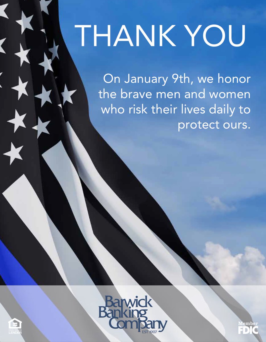 BankingCompany's tweet photo. Honoring the brave men and women who serve and protect our communities every day. Your courage, dedication, and sacrifice do not go unnoticed. #nationallawenforcementday #thankyouforyourservice🇺🇸❤️ https://t.co/ybfETBxPq0