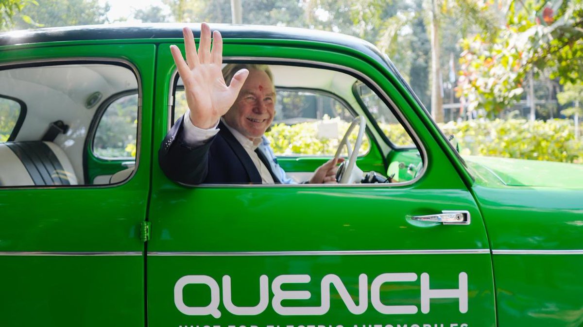 Connecting our past and futute, <a href="/Ador_India/">Ador Powertron Ltd</a> has refitted this veteran car with a fully electric engine - fun to have a drive (soundless and nicely powered, but the ride had an authentic 1950s feel.!) 

<a href="/AusCG_Mumbai/">Australian Consulate General, Mumbai</a> <a href="/AustradeIndia/">Austrade India</a>