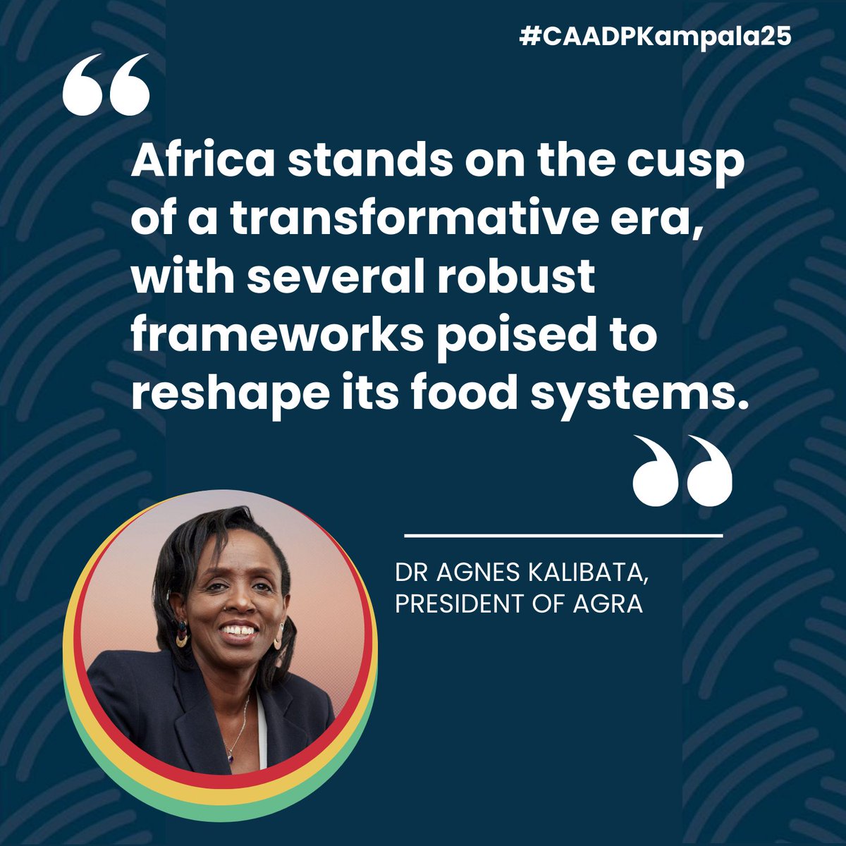 "This event (#CAADPKampala25) aims to set in motion a 10-year agenda to build strong &amp; resilient agrifood systems that drive agricultural growth, transformation, &amp; improved livelihoods across the continent." – Dr.<a href="/Agnes_Kalibata/">Agnes M. Kalibata</a>  in <a href="/Devex/">Devex</a>. 

Full article: bit.ly/4gKIpra