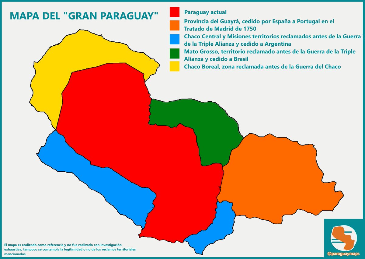 Ya que está de moda divagarse con irredentismos.
Mapa del Gran Paraguay.