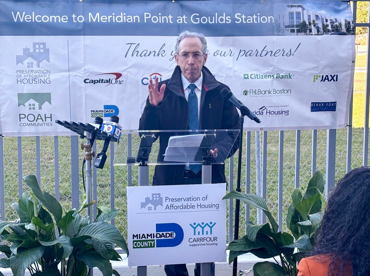 POAH (@poahcommunities) on Twitter photo What an incredible morning as we celebrated the ribbon cutting of Meridian Point at Goulds Station today! Thank you to all who joined us including <a href="/MayorDaniella/">Daniella Levine Cava</a>, <a href="/OptimistOrg/">Optimist Intl</a>, <a href="/MiamiDadeCounty/">Miami-Dade County</a>, <a href="/CarrfourMiami/">Carrfour Supportive Housing</a>, and <a href="/HUDgov/">Department of Housing and Urban Development</a> (SE Region). We look forward to all that is to come! What an incredible morning as we celebrated the ribbon cutting of Meridian Point at Goulds Station today! Thank you to all who joined us including <a href="/MayorDaniella/">Daniella Levine Cava</a>, <a href="/OptimistOrg/">Optimist Intl</a>, <a href="/MiamiDadeCounty/">Miami-Dade County</a>, <a href="/CarrfourMiami/">Carrfour Supportive Housing</a>, and <a href="/HUDgov/">Department of Housing and Urban Development</a> (SE Region). We look forward to all that is to come!
