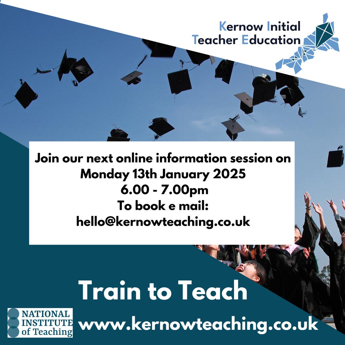 Sky Primary and Eden Project Nursery (@skyprimary) on Twitter photo Have you considered changing career?
Have you got what it takes to inspire and engage the next generation? If you would like to find out more, join Sonya Herbert at our next online information session on 13.1.25 from 6-7pm.
email: hello@kernowteaching.co.uk Have you considered changing career?
Have you got what it takes to inspire and engage the next generation? If you would like to find out more, join Sonya Herbert at our next online information session on 13.1.25 from 6-7pm.
email: hello@kernowteaching.co.uk