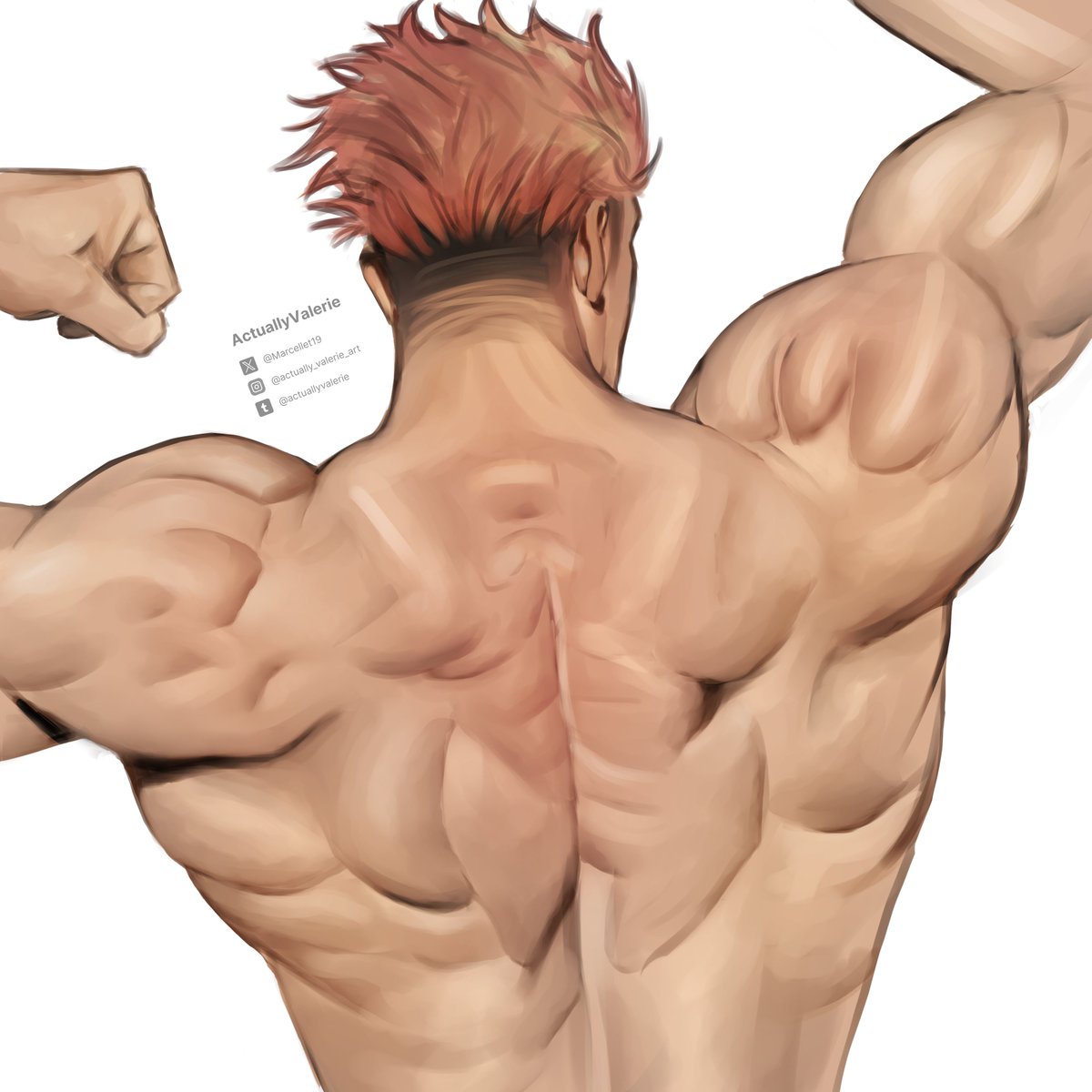actuallyvaleri's tweet image. #呪術廻戦 #JJK #JujutsuKaisen #Sukuna #sukunaryomen #ArtistsOnTwitter 

Back practice Sukuna