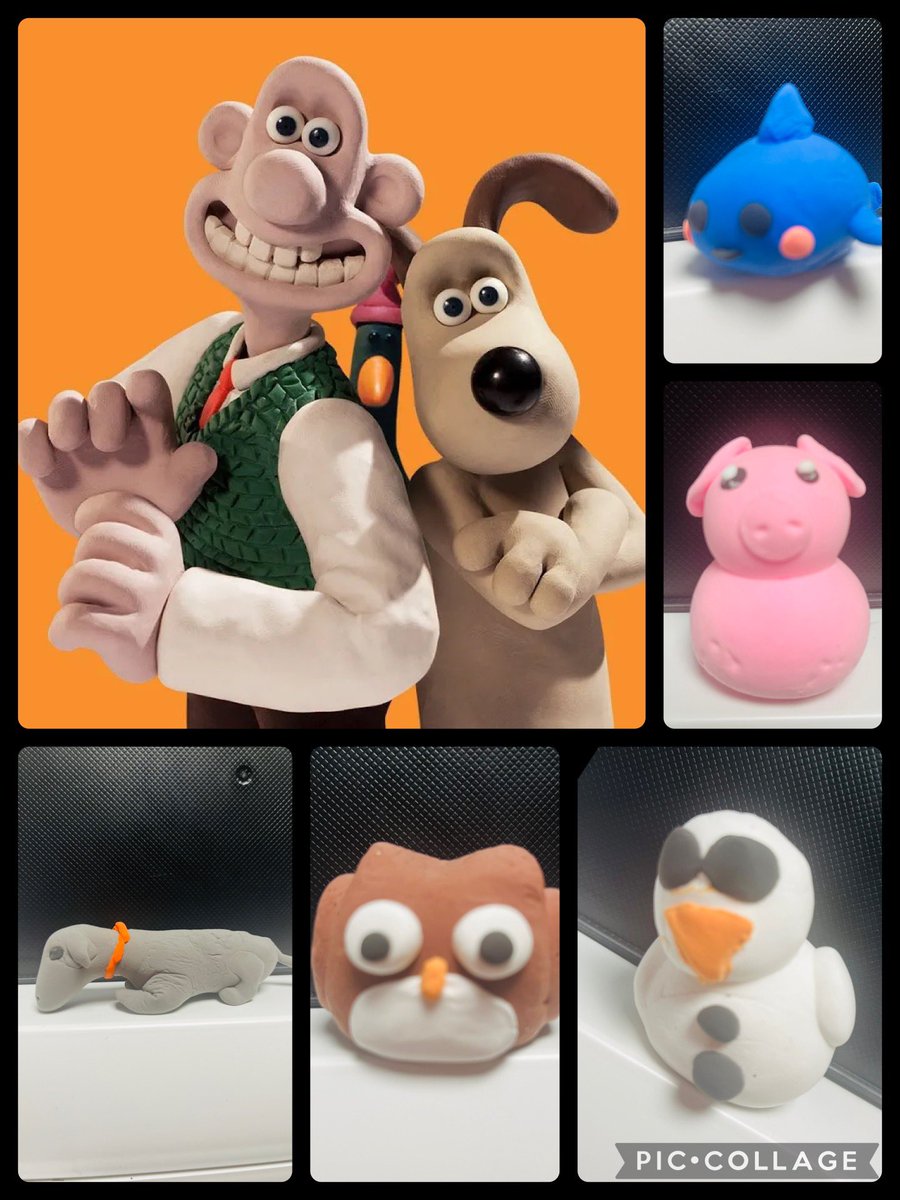 When <a href="/aardman/">Aardman</a> is your inspiration and you try air-dry clay for the very first time. “Crackin’ fun, Gromit!” #art #animation #WallaceAndGromit