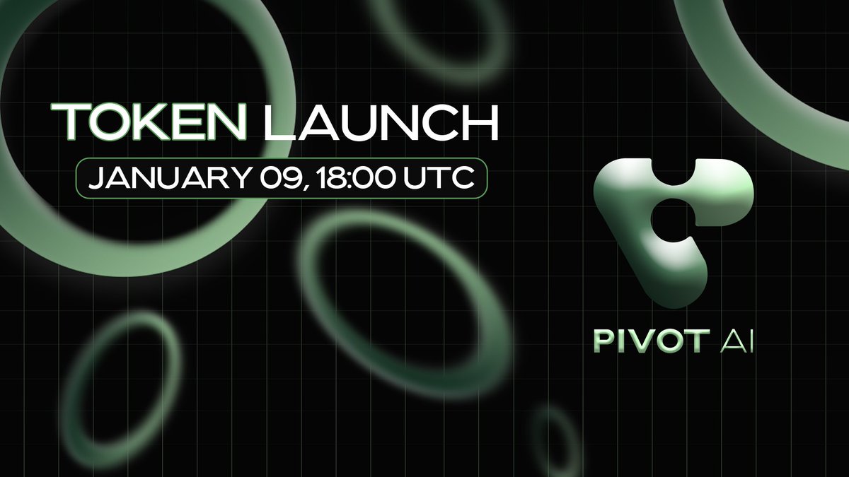 PivotAI_'s tweet photo. Countdown to launch!  Our token will be live on January 9th, 6.00 PM UTC. Don't miss out on this exciting opportunity! https://t.co/jFyd8FN3BC