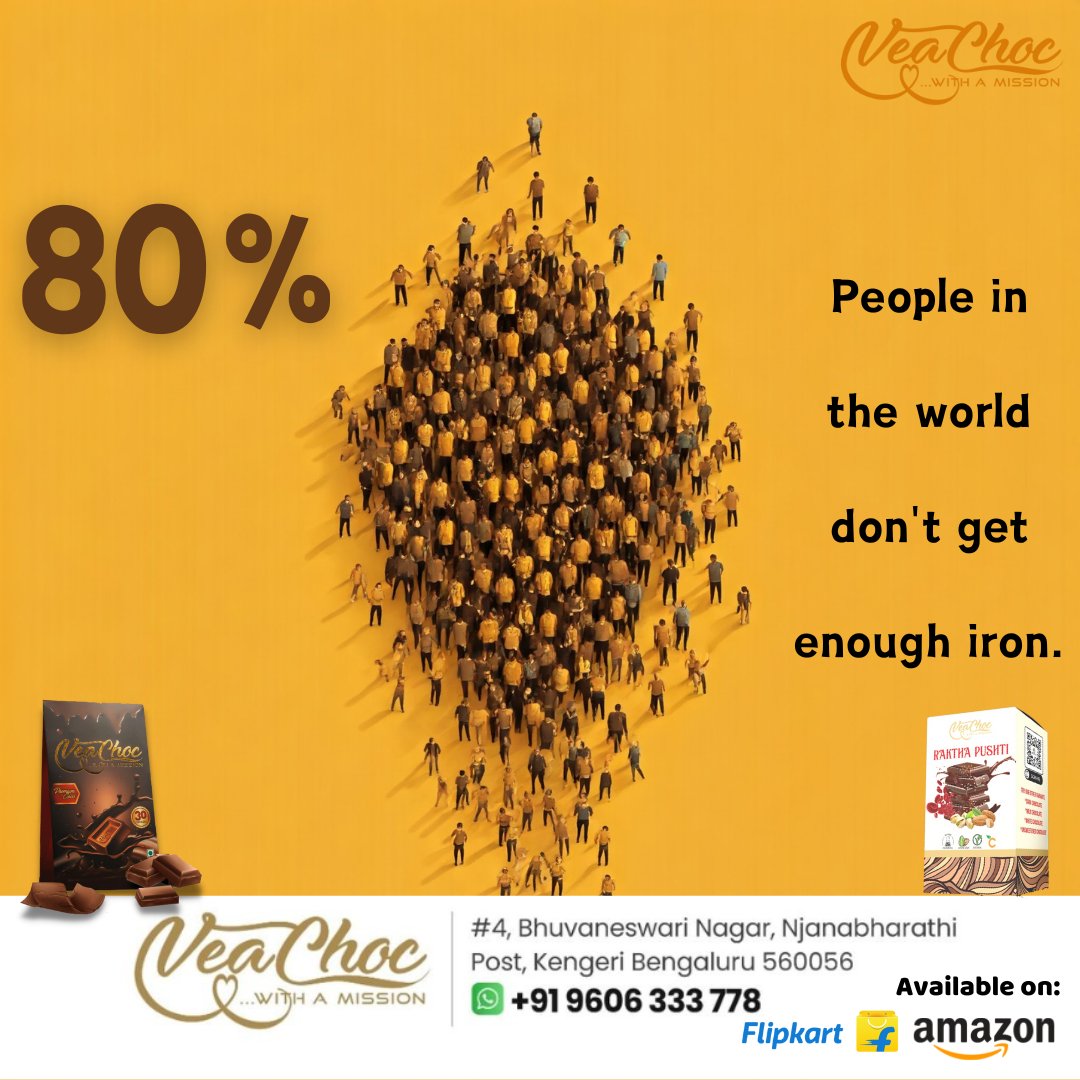 veachoc's tweet photo. 🌍 80% of people in the world don’t get enough iron!
Iron deficiency is a global issue affecting millions, leading to fatigue, low energy, and poor health. https://t.co/zhjikPJBo0