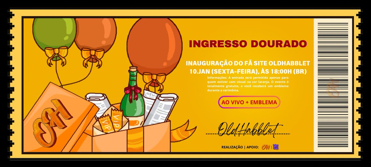 gabipandolf20's tweet image. Recebi um convite especial, a Inauguração do mais novo fã  site do Habblet, @OldHabblet desejo sucesso 🧡
📅 Data: 10/01
⏰️ Horário 18h
#VemProHabblet #OldHabblet
Venha vc tbm prestigiar!