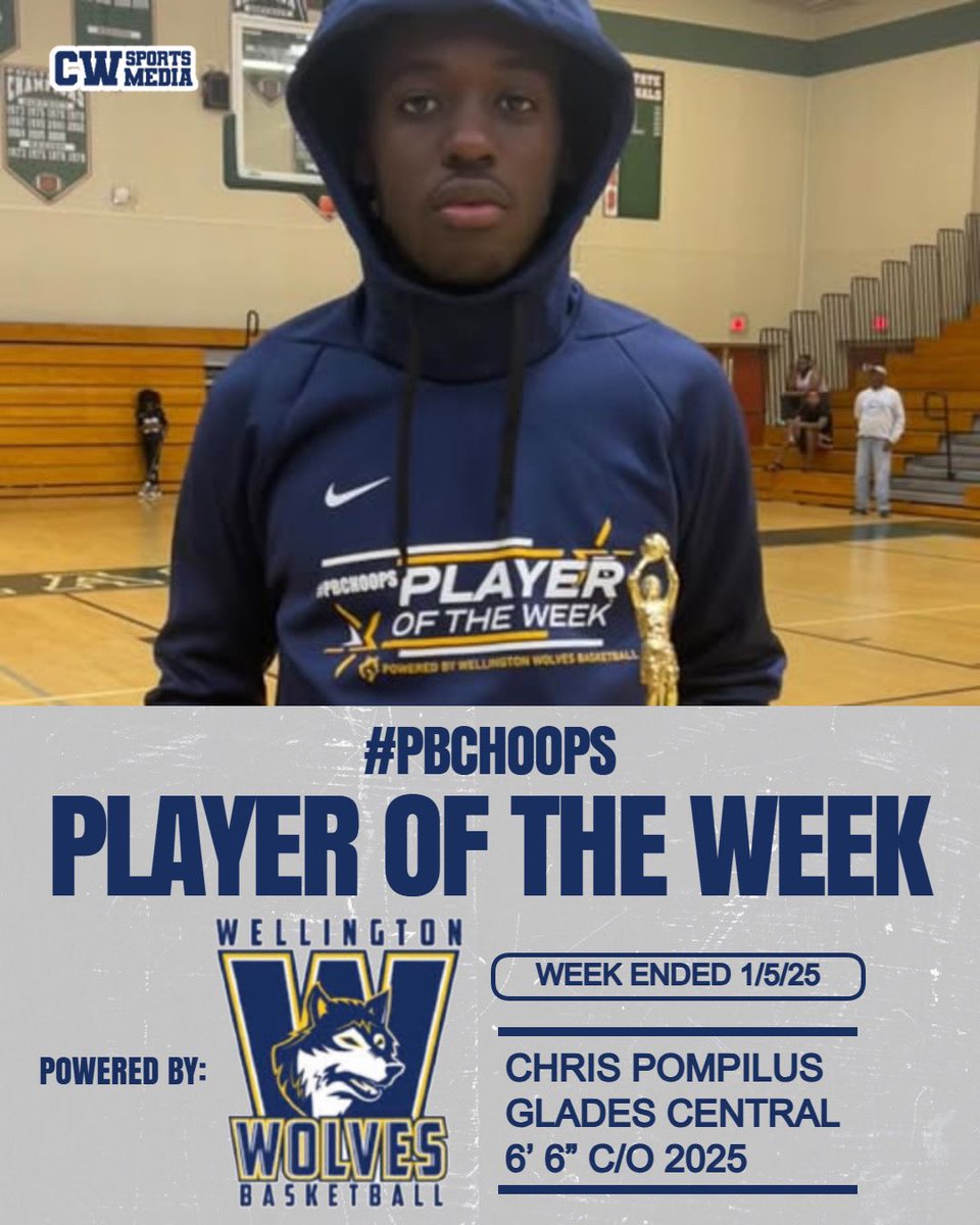 #PBCHOOPS (@pbcbballforum) on Twitter photo #PBCHOOPS BOYS Player of the Week Ended 1/5/25 - Chris Pompilus <a href="/PompilusChris2/">Chris Pompilus ✞</a> <a href="/GCHSRaiders/">Glades Central HS</a> <a href="/najitobias/">Naji Tobias</a>
Pompilus is the first ever #PBCHOOPS Player of the Week from Glades Central.
Powered by The Wellington Wolves #PBCHOOPSPOTW @wellywolves
🔗 pbchoops.com/post/pbchoops-… #PBCHOOPS BOYS Player of the Week Ended 1/5/25 - Chris Pompilus <a href="/PompilusChris2/">Chris Pompilus ✞</a> <a href="/GCHSRaiders/">Glades Central HS</a> <a href="/najitobias/">Naji Tobias</a>
Pompilus is the first ever #PBCHOOPS Player of the Week from Glades Central.
Powered by The Wellington Wolves #PBCHOOPSPOTW @wellywolves
🔗 pbchoops.com/post/pbchoops-…