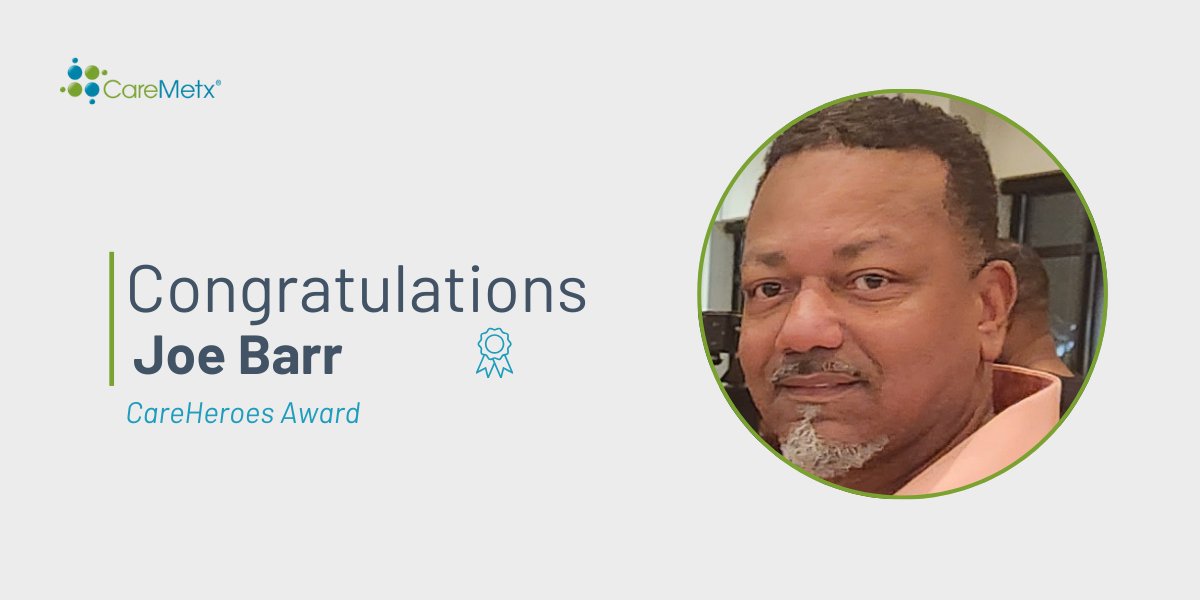 Congratulations to Joe Barr, Senior Reimbursement Case Manager, for winning the CareHeroes award. “Joe's consistent commitment to putting patients first has had a profound impact on our overall call quality."