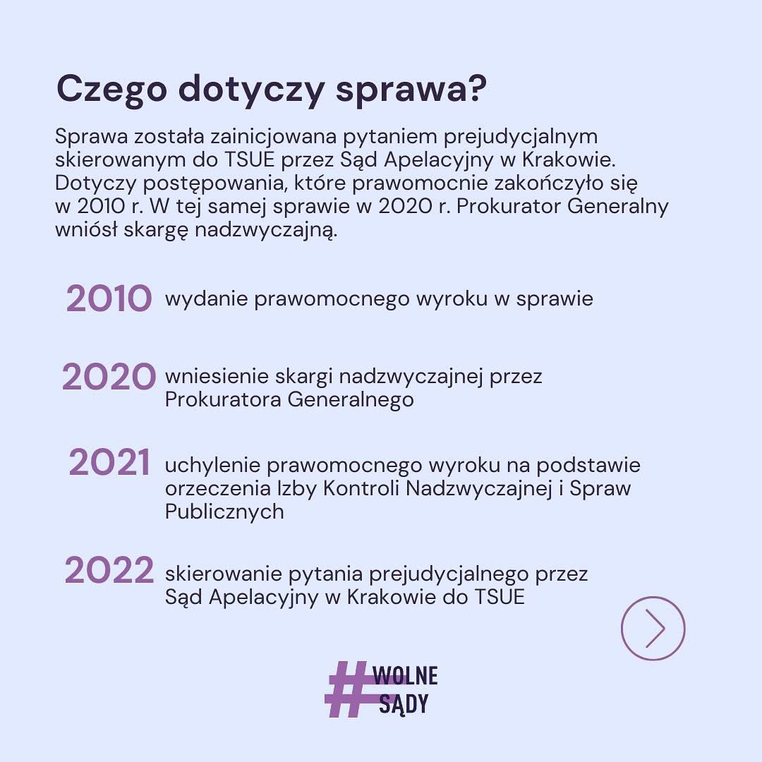 WolneSady1's tweet image. Dziś przed TSUE odbyła się kolejna kluczowa rozprawa z punktu widzenia prawa obywateli do niezależnego i bezstronnego sądu. Sprawa ta dotyczy zgodności z prawem unijnym dokonania przez sąd powszechny oceny zgodności z prawem powołania sędziego ⬇️