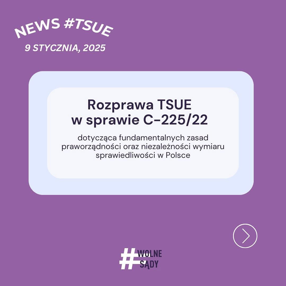 WolneSady1's tweet image. Dziś przed TSUE odbyła się kolejna kluczowa rozprawa z punktu widzenia prawa obywateli do niezależnego i bezstronnego sądu. Sprawa ta dotyczy zgodności z prawem unijnym dokonania przez sąd powszechny oceny zgodności z prawem powołania sędziego ⬇️