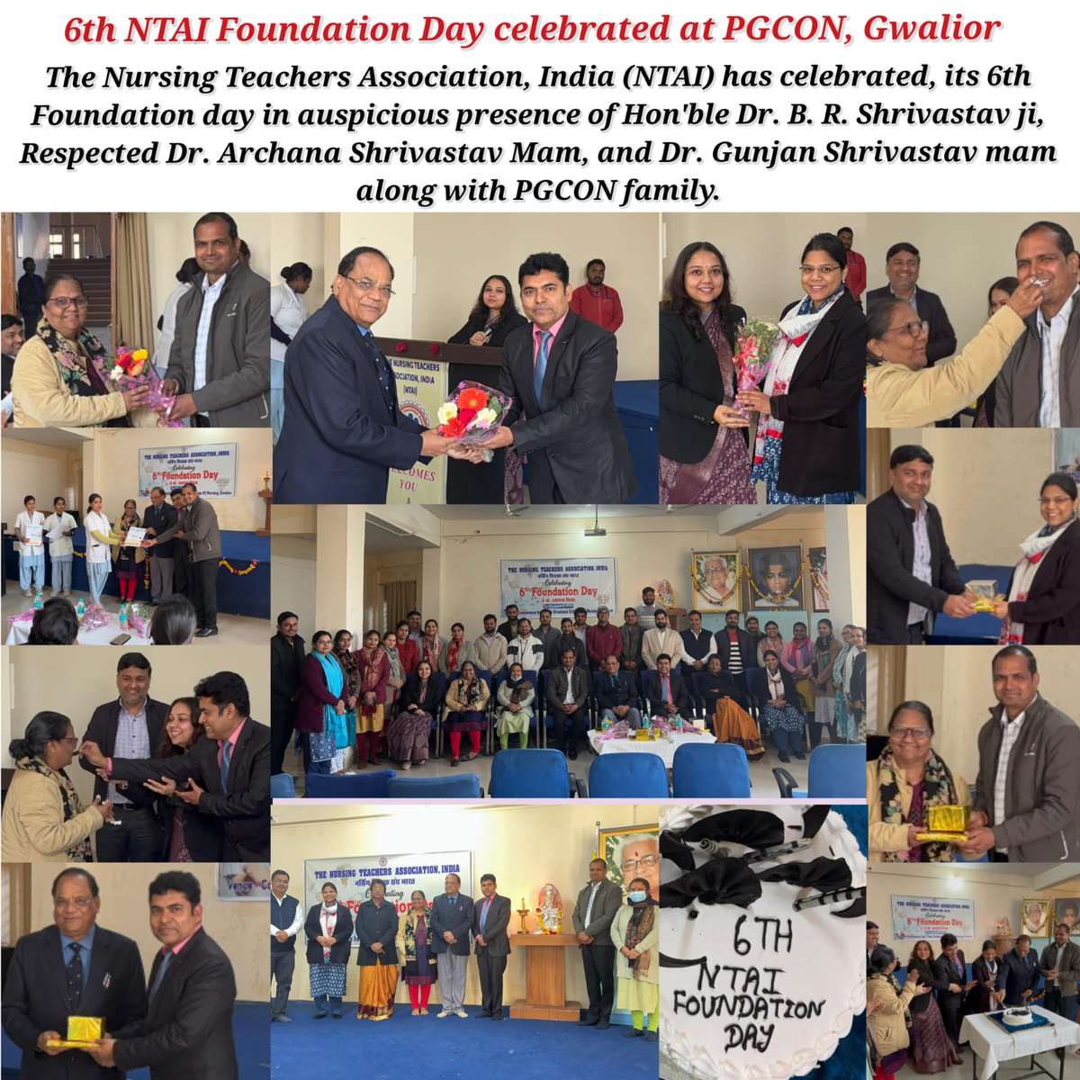 The Nursing Teachers Association India (NTAI) celebrated its 6th Foundation Day. #foundationday #nursing #ntai