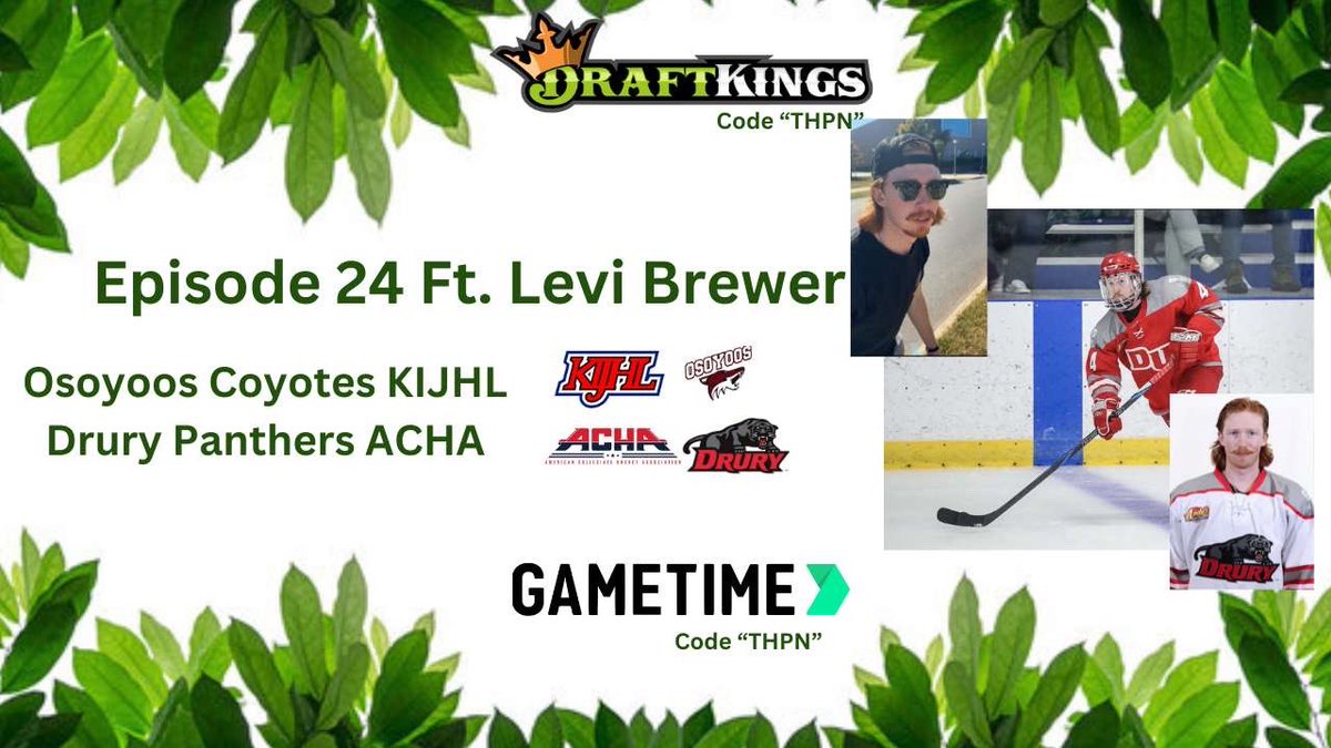 EPISODE 24 FT LEVI BREWER OUT NOW!!! The <a href="/drurypanthers/">Drury Panthers</a> defenseman and <a href="/OsoyoosCoyotes/">Osoyoos Coyotes</a> alumni joins the podcast to talk his playing career, crazy superstitions, World Juniors, Four Nations, and much more!
