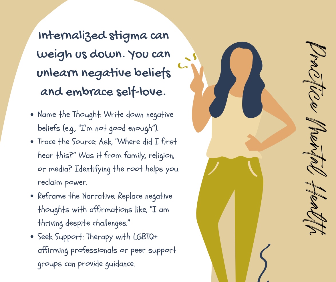 🌈 It's crucial for LGBTQ individuals to confront and overcome internalized stigma. Recognizing and unlearning harmful beliefs is a powerful step toward self-acceptance and authenticity. Embracing your true self not only benefits your mental health but also fosters a more incl...