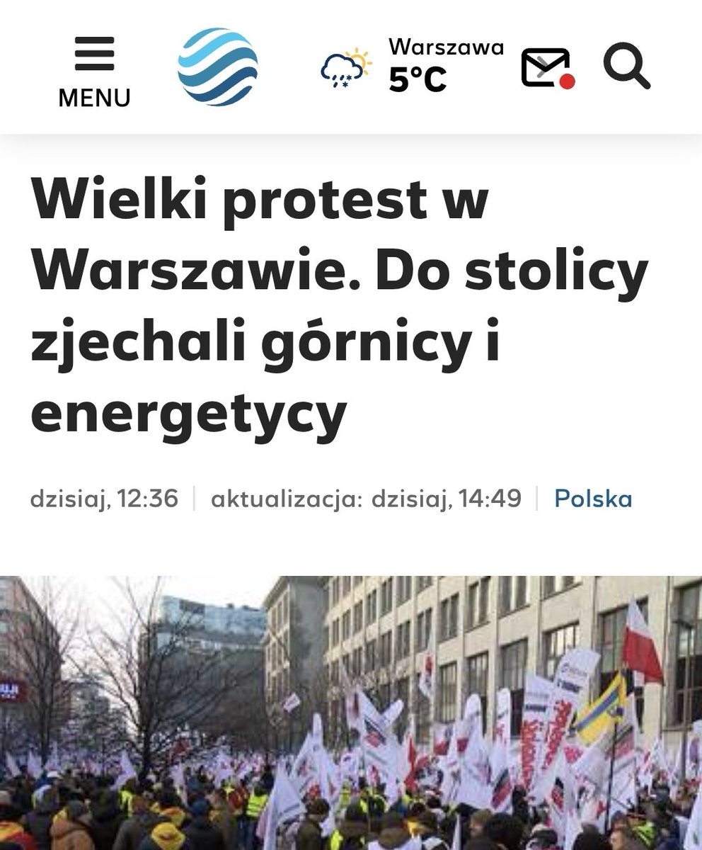 Rano krótko po 8mej zapraszam do <a href="/PolsatNewsPL/">PolsatNews.pl</a> do redaktor <a href="/DominikaMizersk/">Dominika Tarczyńska</a> - porozmawiamy o proteście górników w Warszawie 🔥

⚒️ Jaka przyszłość dla regionów węglowych? Znajdzie się w rządzie ktoś szczery i uczciwy do przeprowadzenia pracowników przez transformację?