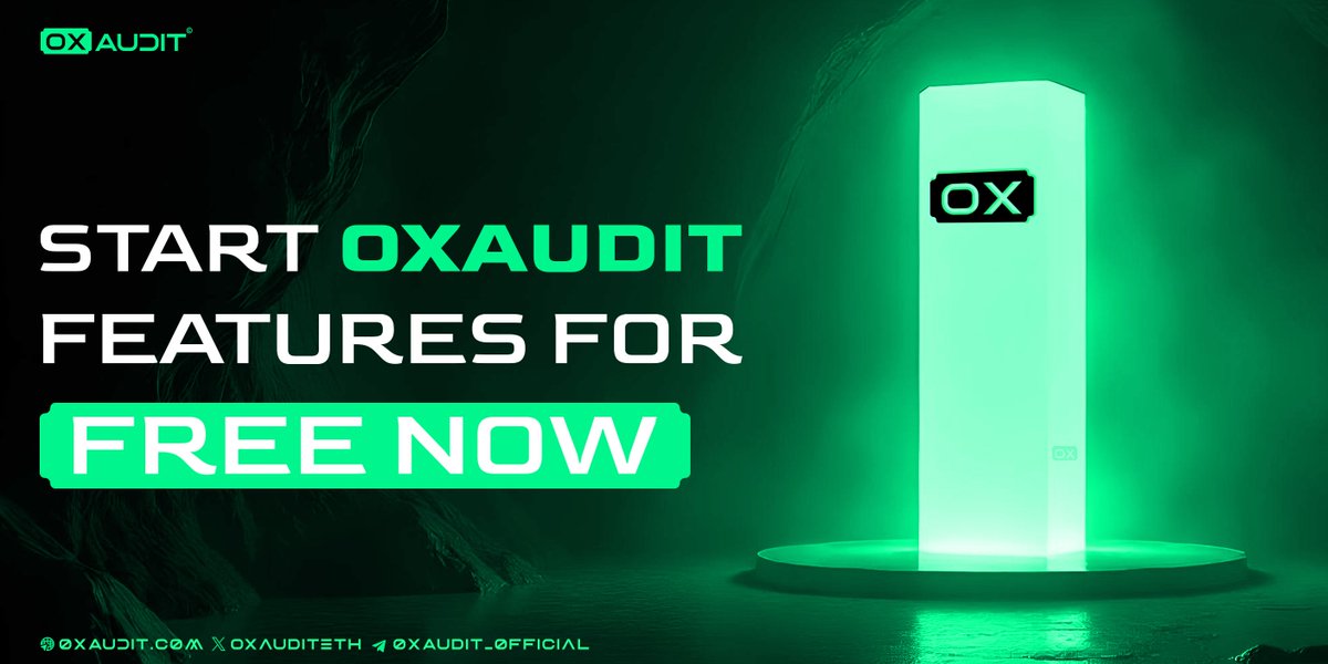 📲 Start Exploring OXAudit Features for FREE!

Unlock advanced blockchain auditing tools and secure your projects today—all for free!

🔗 Get started now: dapp.oxaudit.com

#OXAudit #BlockchainSecurity #FreeTools #CryptoAuditing #SecureNow