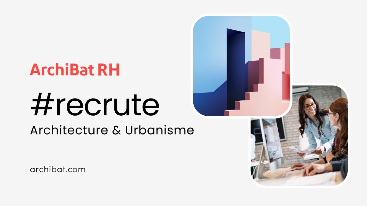 ArchiBat RH recherche :  
👉Architecte chargé.e de projet  

🗒️Vous êtes diplômé.e en architecture et vous avez 2 ans d’expérience minimum sur des projets de réhabilitations, si possible sur du logement collectif. 

archibat.com/fr/offre-dempl…