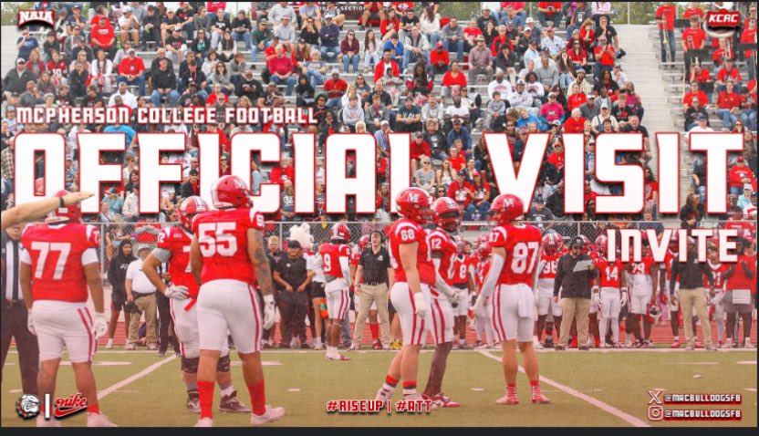 I appreciate <a href="/CoachLeppke/">Mitch Leppke</a> for the official visit invite❤️ <a href="/MACBulldogsFB/">McPherson Football</a>