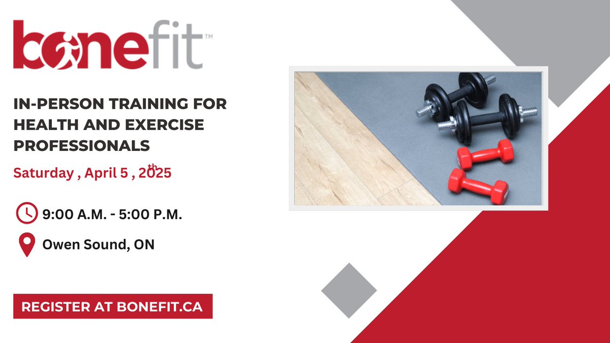 Registration for Bone Fit™ Level II is now open! Details below: