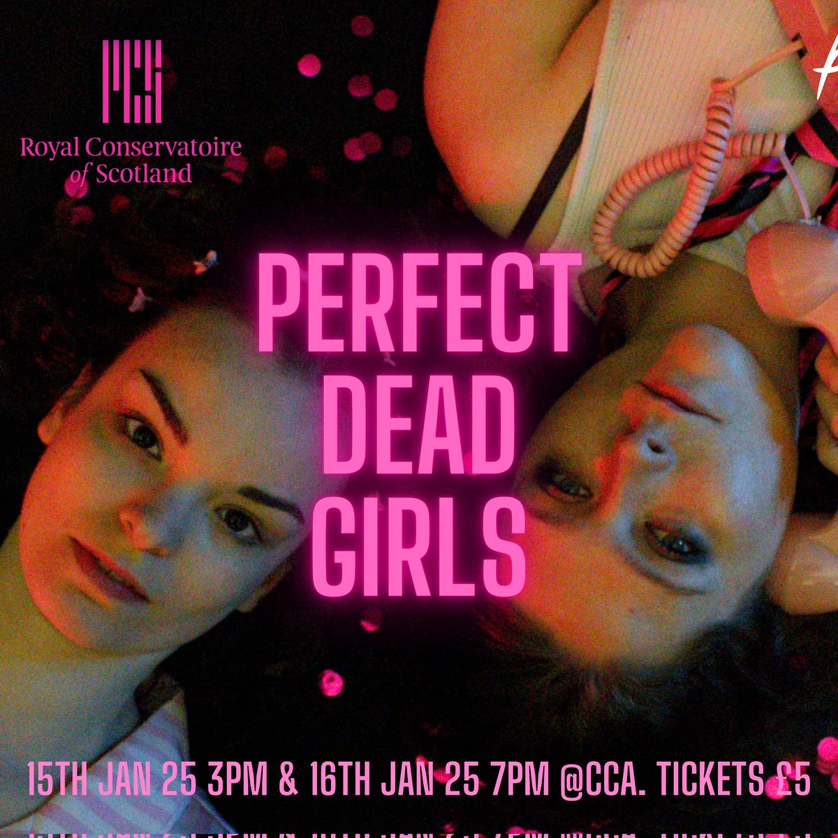 There are three rules. One: you can do anything you want. Two: you cannot leave until they let you. Three: they are always watching you.

15th Jan, 3pm
16th Jan, 7pm
📍- <a href="/CCA_Glasgow/">CCA</a>
🎟️ - £5

rcs.ac.uk/whats-on/emerg… 

#NewScottishTheatre #FemaleVoices