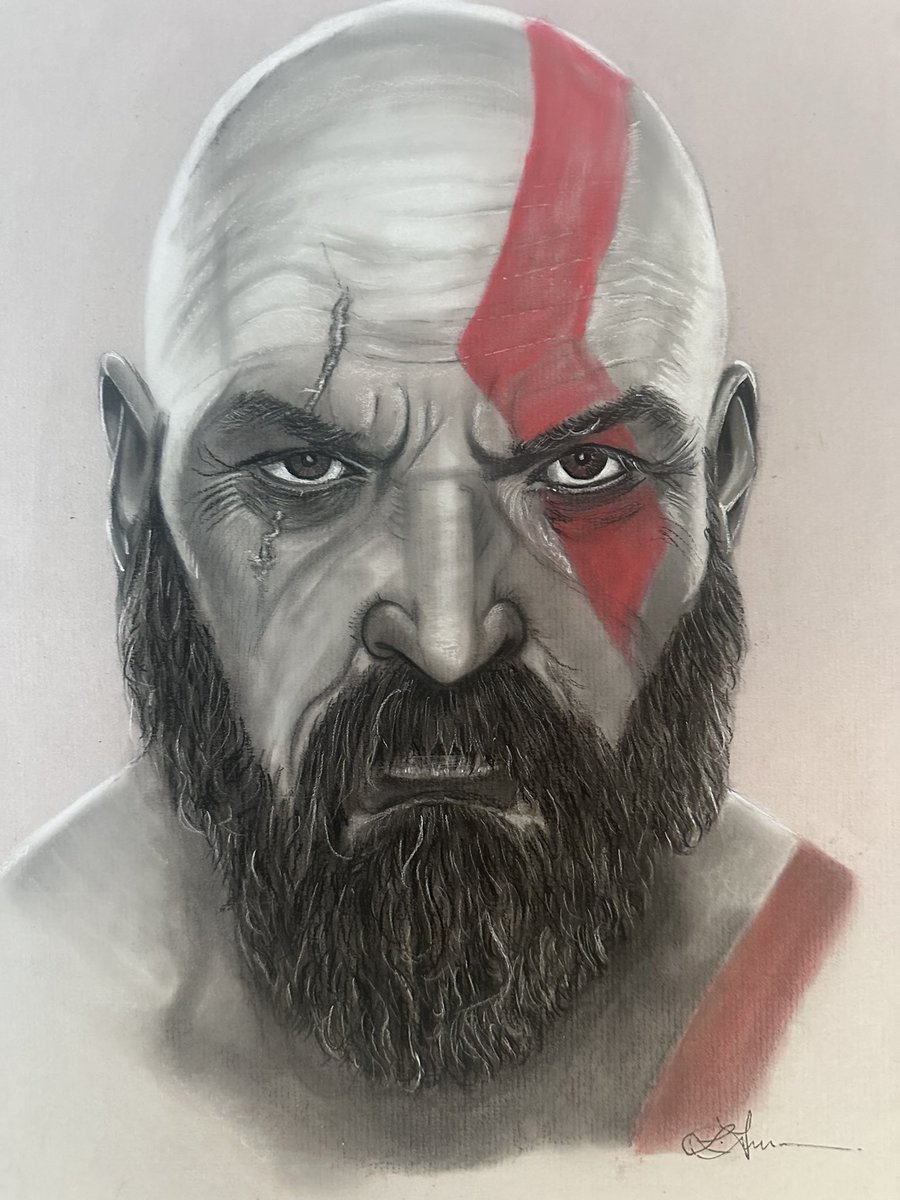 Lisa Zaman (@lisazamanart) on Twitter photo Kratos from God Of War
I drew this over a 6 hour period back in November whilst at <a href="/galeria/">Galeria du'Art</a>.moderna and had a great time talking to visitors who instantly recognised who I was sketching.
#kratos #kratosgodofwar #godofwar #godofwarragnarok #christopherjudge #lisazamanart #art Kratos from God Of War
I drew this over a 6 hour period back in November whilst at <a href="/galeria/">Galeria du'Art</a>.moderna and had a great time talking to visitors who instantly recognised who I was sketching.
#kratos #kratosgodofwar #godofwar #godofwarragnarok #christopherjudge #lisazamanart #art
