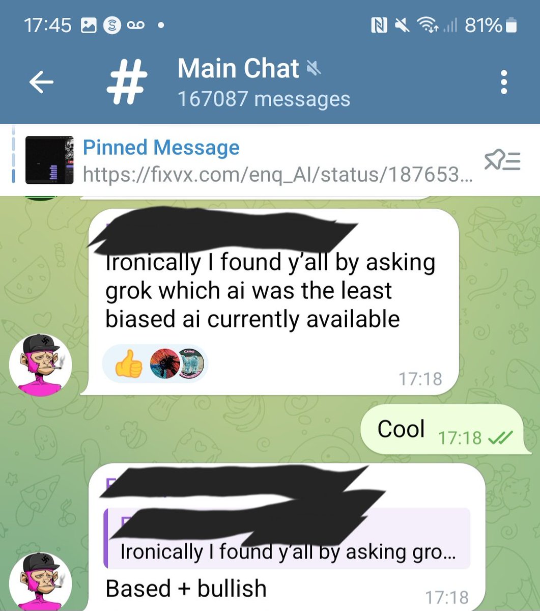 MajorFleam's tweet image. Grok reports $ENQAI as the least biased ai. 🫡