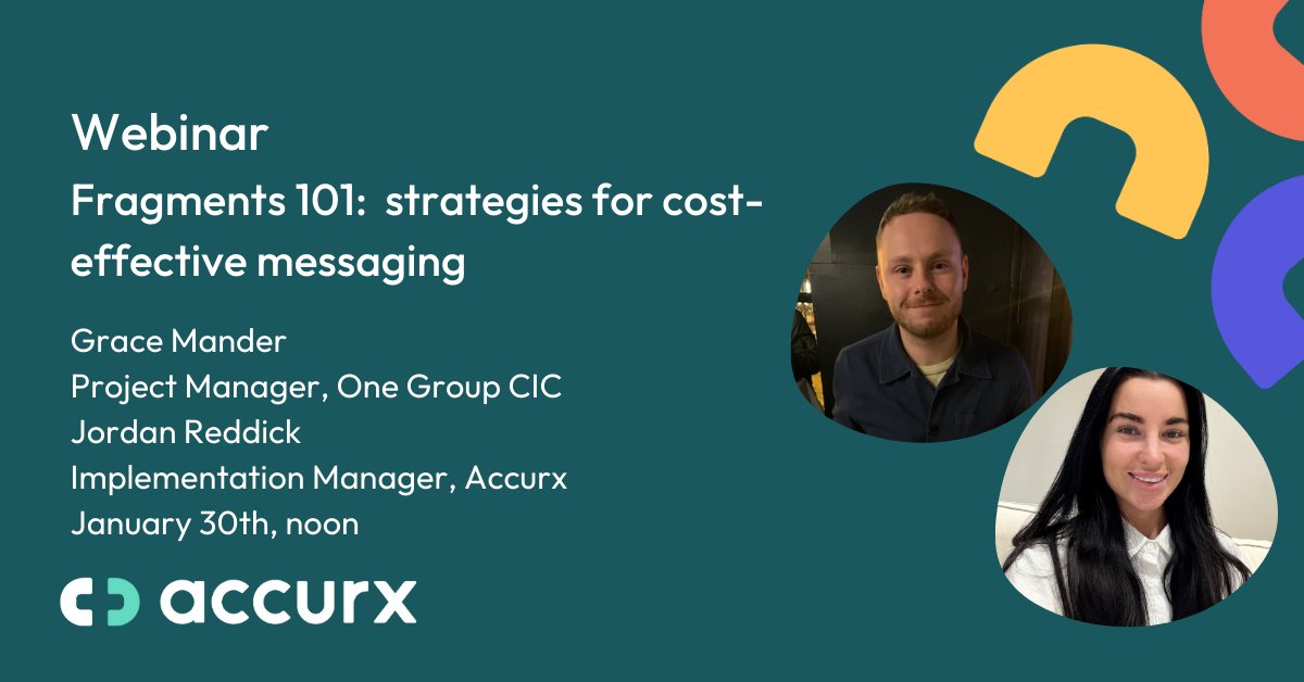 📢 Calling all GP staff!

Join us for an upcoming webinar focused on fragments and cost-effective patient communication. We'll share practical tips to minimise SMS fragments and leverage alternative methods like email and the NHS App.

Register now: link.accurx.com/3VHgrUA