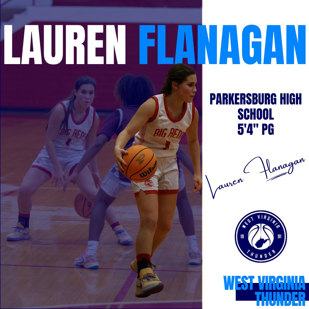 2026 West Virginia Thunder UAA RISE (@2026thunderstew) on Twitter photo We are excited to welcome <a href="/LFlanagan_2026/">Lauren Flanagan</a> to our squad. This lefty can do it all, crazy range and one of the top point guards in the state! Can’t wait to get this group together this Spring/Summer!!! We are excited to welcome <a href="/LFlanagan_2026/">Lauren Flanagan</a> to our squad. This lefty can do it all, crazy range and one of the top point guards in the state! Can’t wait to get this group together this Spring/Summer!!!