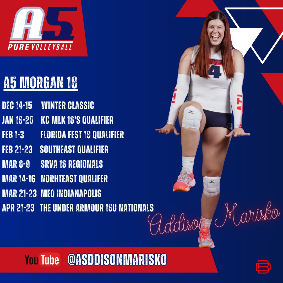addison_marisko's tweet photo. Senior Club Tournament Schedule! 
See you in KC next weekend!! #asicsKCMLK #WhyA5 https://t.co/rTrKgGBBOs