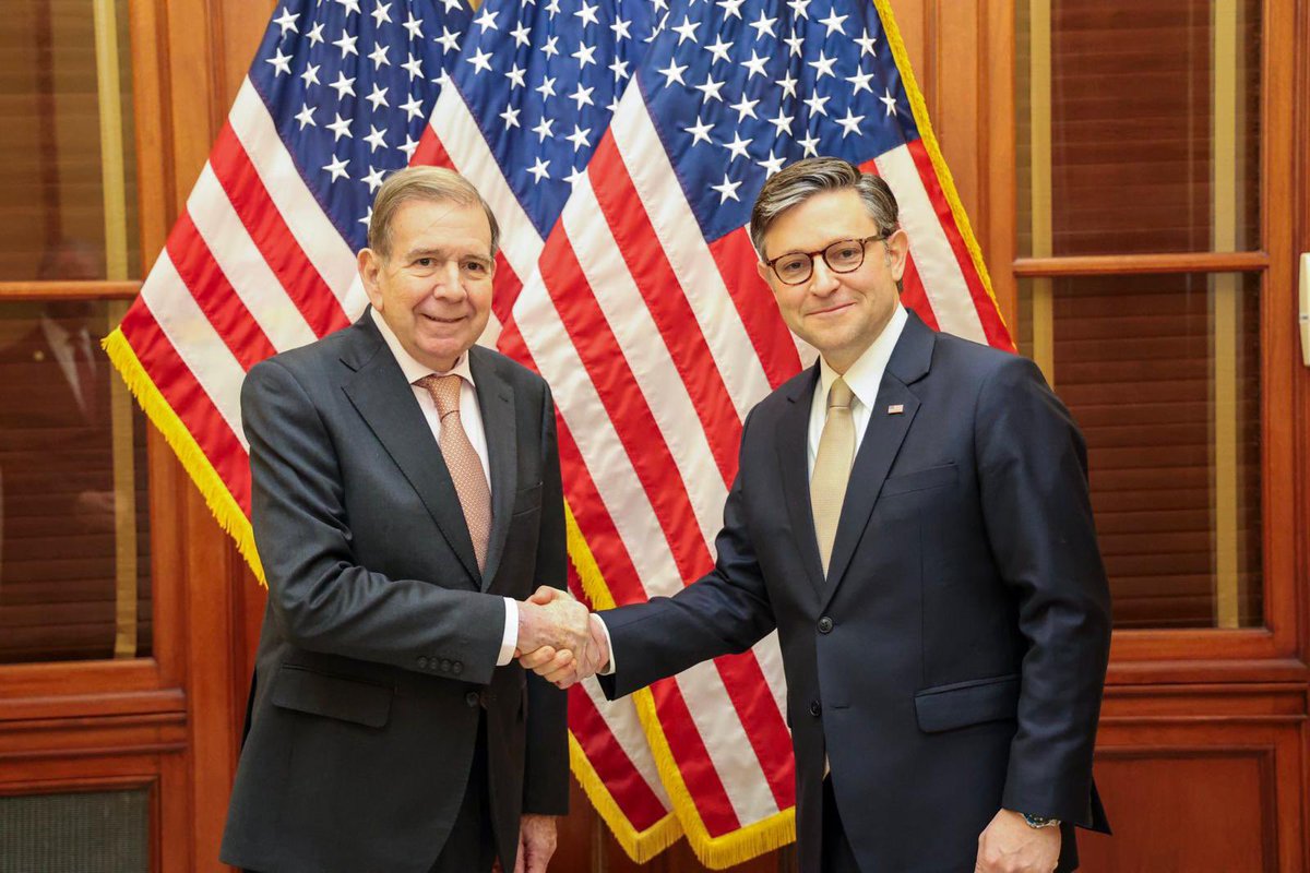Honrado por el respaldo de <a href="/SpeakerJohnson/">Speaker Mike Johnson</a> y los congresistas <a href="/RepMariaSalazar/">Rep. María Elvira Salazar</a>, <a href="/MarioDB/">Mario Díaz-Balart</a>, <a href="/RepCarlos/">Rep. Carlos A. Gimenez</a> y <a href="/RepFranklin/">Congressman Scott Franklin</a> en nuestra lucha por la libertad y la democracia en Venezuela. Hoy, una vez más, el pueblo venezolano exigirá en las calles el respeto a la voluntad expresada en