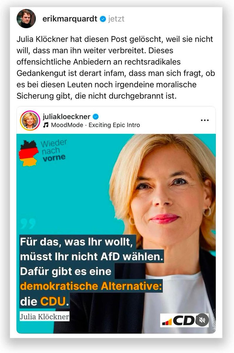 Genau deshalb bin ich aus der @cdu ausgetreten. Genau deshalb empfehle ich CDU-Wählern dieses Mal grün zu wählen.