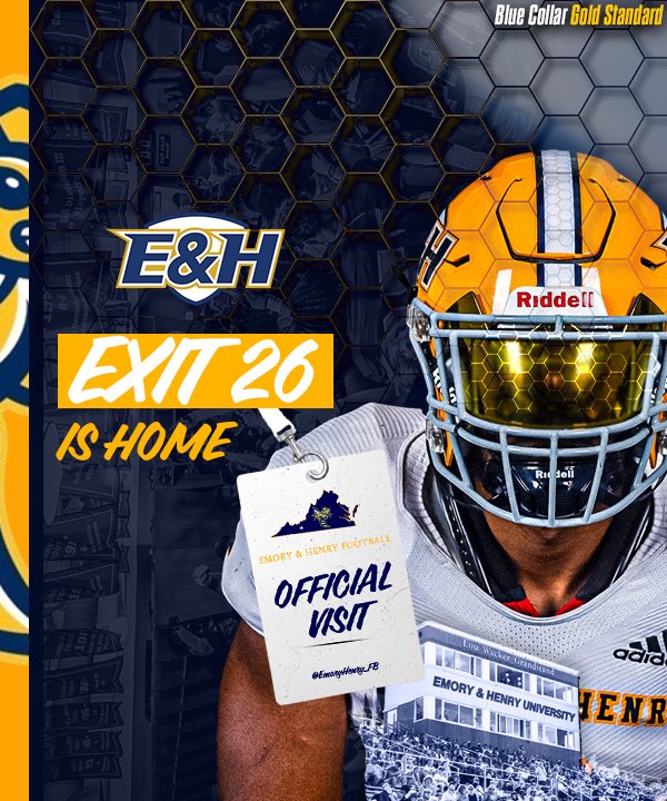 Thank You <a href="/EmoryHenry_FB/">E&H Football</a> for an Official Visit!! <a href="/CoachWalters_/">Mitchell Walters</a> <a href="/CoachCoe_/">Parker Coe</a> <a href="/CoachQHunter/">Quintin Hunter</a>
Cant wait to get down there!!!
<a href="/coach_HShep/">Hunter Shepherd</a> 
<a href="/Wade_nick_5/">Nick Wade</a>
