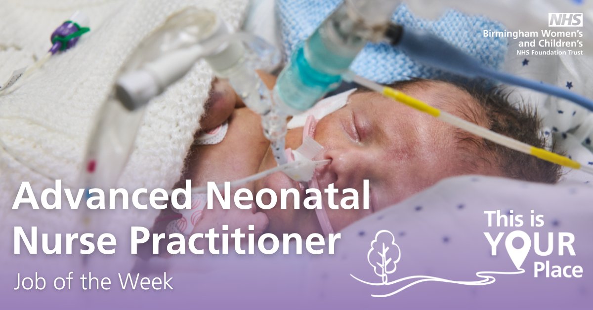 Our Neonatal Intensive Care Unit is looking for an advanced neonatal nurse practitioner to join their expert, friendly team who provide life-saving care for babies across Birmingham #ThisIsYouPlace

If you want to know more, please visit our website: orlo.uk/9IcXK