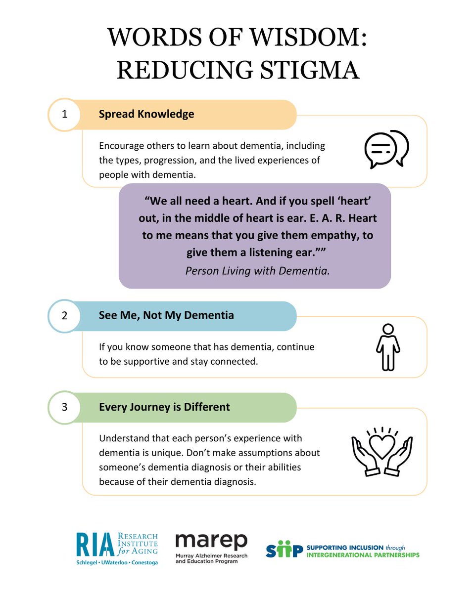 “We live, we live well. Sometimes, we just have difficulties.” 

A dementia diagnosis does not mean you have to stop your careers, routines, or preferred activities. Learn how to address the stigma around a dementia diagnosis with the “Addressing Stigma” guide: