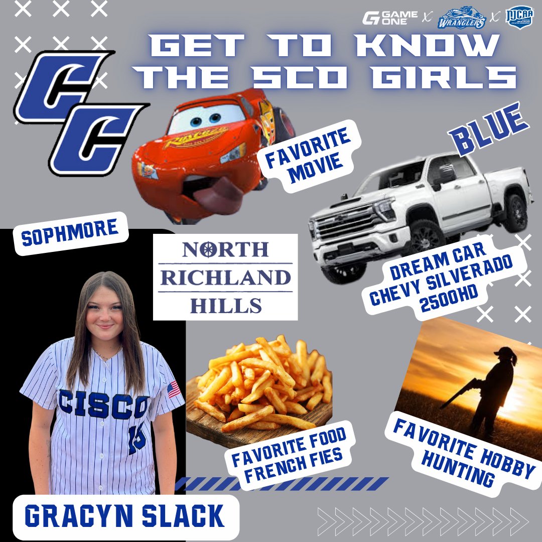 Another day closer to first pitch! Which means another ScoGirl to introduce! It may be cold outside, but this kid's bat is red hot!

Please say hello to Gracyn Slack, a Sophmore from North Richland Hills, Tx!

#ScoGirls #WranglerUp
#1Step