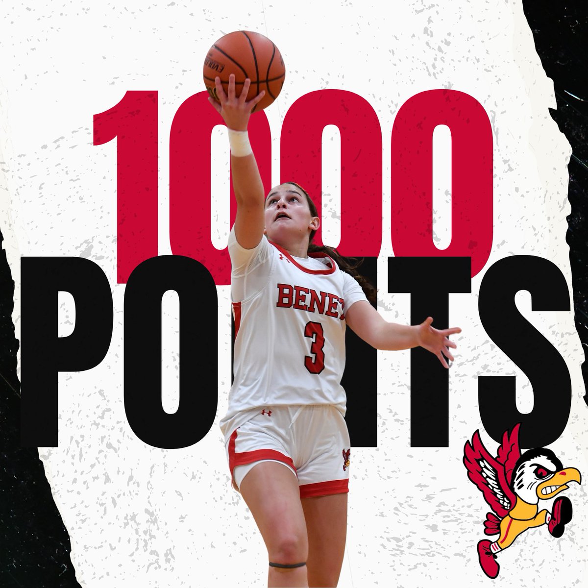 Congratulations to Benet Girls Varsity Basketball, Aria Mazza '25 on scoring her 1,000th point last night‼️🏀🌟
