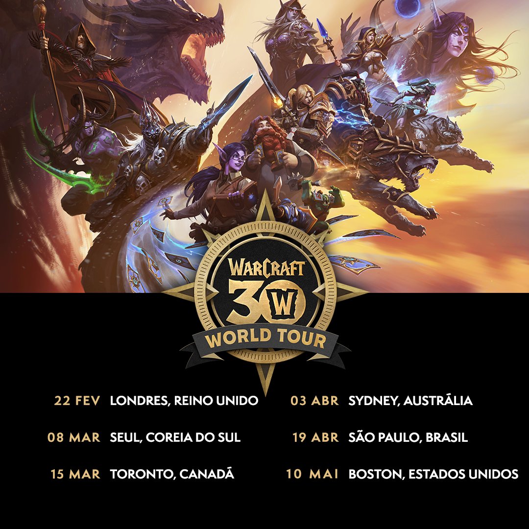 A celebração do Aniversário de 30 Anos do universo de Warcraft está chegando em 2025!

Reserve a Data: blizz.ly/3WcYcqa