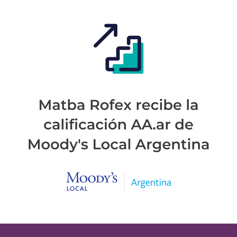 ¡Seguimos creciendo! 💪

Moody's Local Argentina elevó nuestra calificación a AA.ar con perspectiva estable. Este avance refleja la solidez financiera y la integración estratégica con <a href="/MAE_ARG/">MERCADO ABIERTO ELECTRÓNICO</a>

👉 Más detalles: matbarofex.com.ar/documentos/leg…

#Innovación