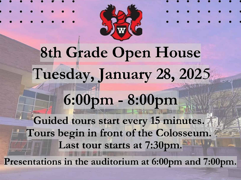 ATTENTION Future Warriors!!! Come check out everything that Westside High School has to offer at our 8th Grade Open House. #rollside #WeAreWestside